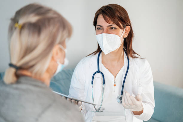 istock Healthcare worker at home visit 1310968184