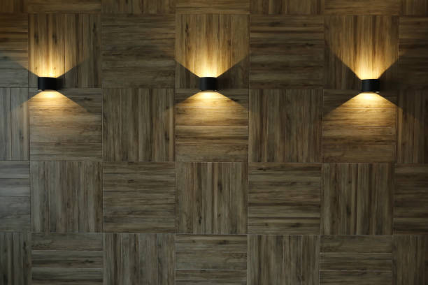 istock three lamps on the wall. Mission style wall sconce in color 1310973600