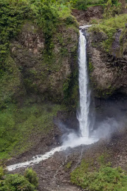 Manto de la Novia (Bridal Veil) waterfall near Banos, Ecuador