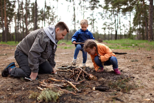 istock Family picnic in the spring forest 1310978896