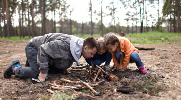 istock Family picnic in the spring forest 1310978968