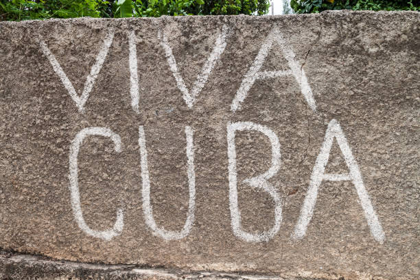 istock Viva Cuba written on a wall in Gibara village, Cu 1310980376