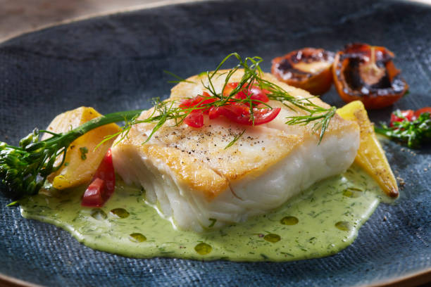 istock Pan Seared Halibut with a Dill and Buttermilk Sauce 1310982928