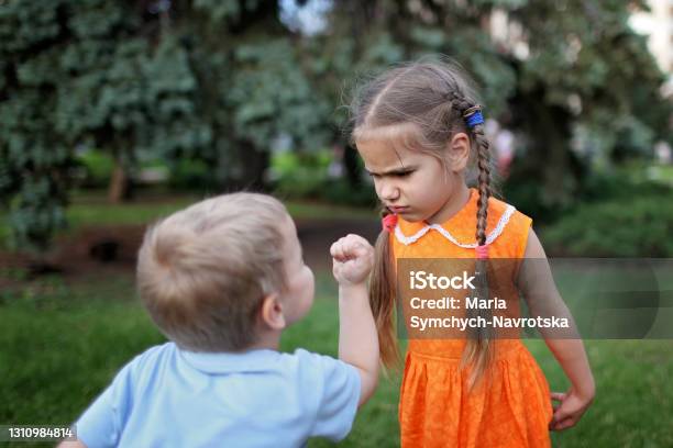 Kid Negative Emotions Stock Photo - Download Image Now - Arguing, Child, Fighting