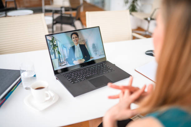 istock Caucasian Businesswoman Working and Using Laptop in an Office 1310985110