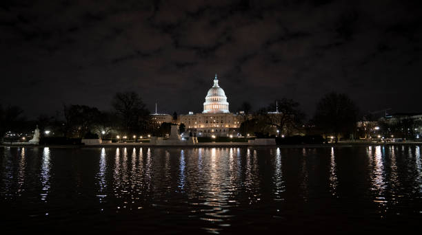 istock United States Capitol Building at Night 1310987957