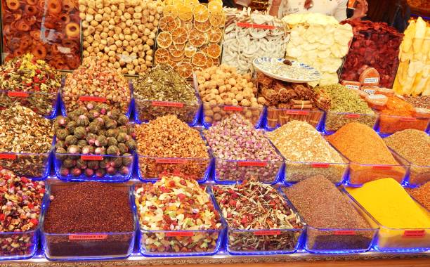 istock Colorful assorted spices and dry fruits 1310988001