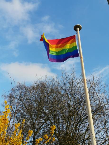 istock LGQBT-flag blows in front of blue sky on a windy spring day 1310989446