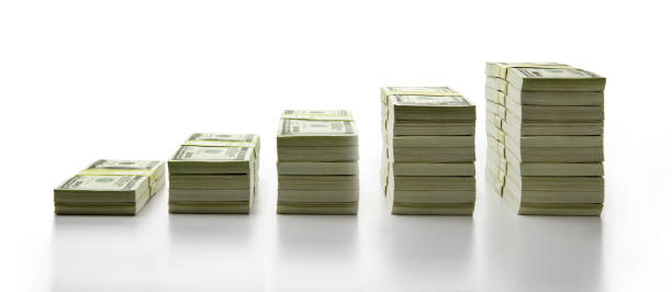 istock Dollar bills isolated on white background 1310989449