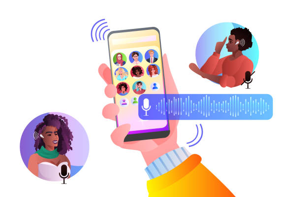 istock mix race people communicating by voice messages audio chat application social media online communication 1310999330