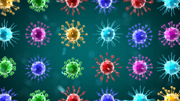 Varianti di ceppo di coronavirus mutazione diversa - foto stock