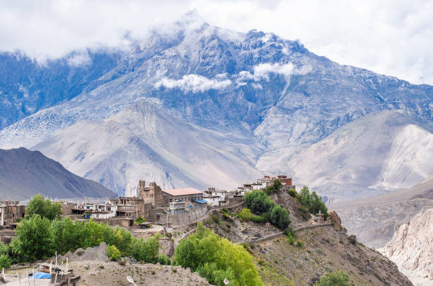 istock Tibetan village and Dhaulagiri mountain range on background. 1311002023