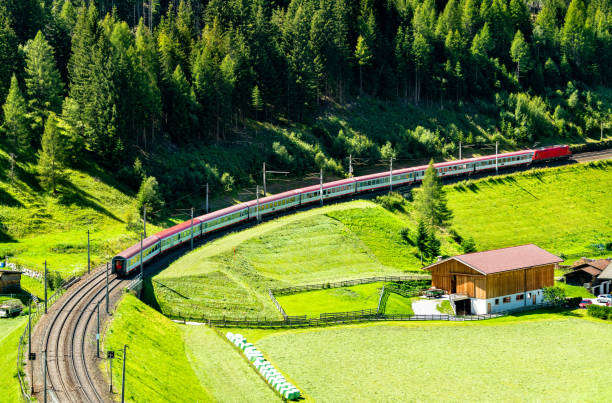 istock Passenger train at the Brenner Railway in Austria 1311003355