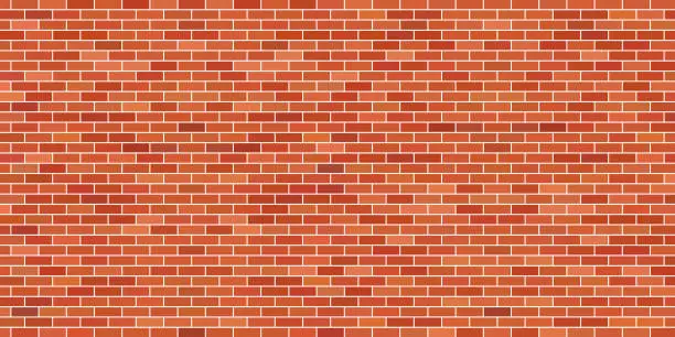 Vector illustration of Brown brick wall background