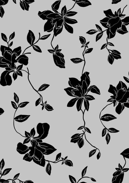 nahtlose blumen textur muster, floralen effekt druck. - flower backdrop nature leaf stock-grafiken, -clipart, -cartoons und -symbole