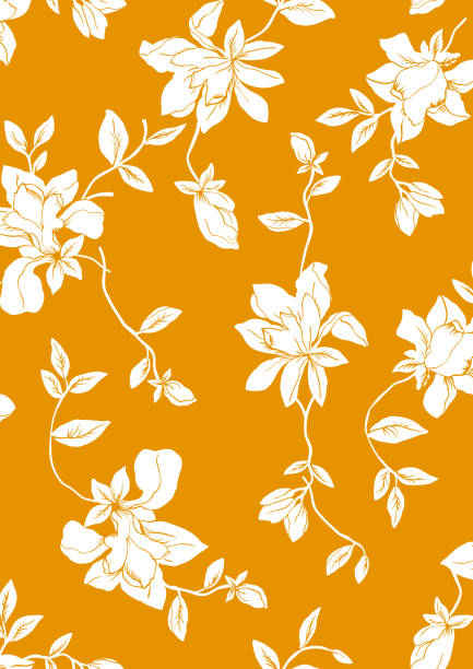 ilustrações, clipart, desenhos animados e ícones de padrão de textura de flores sem emenda, impressão de efeito floral. - flower backdrop nature leaf