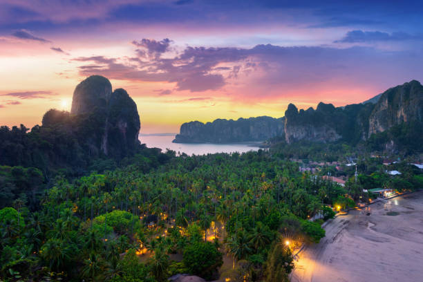istock Railay viewpoint at sunset in Krabi, Thailand. 1311017636