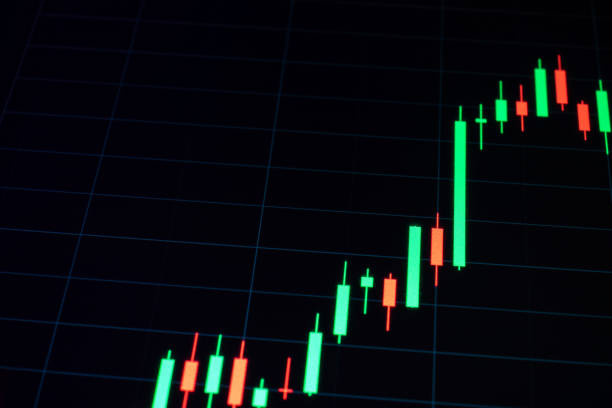 istock Economic graphic. Financial chart, stock analysis data for business background in digital screen. Graphics growth forex finance market. Stock analyzing. Price chart bars. 1311018627