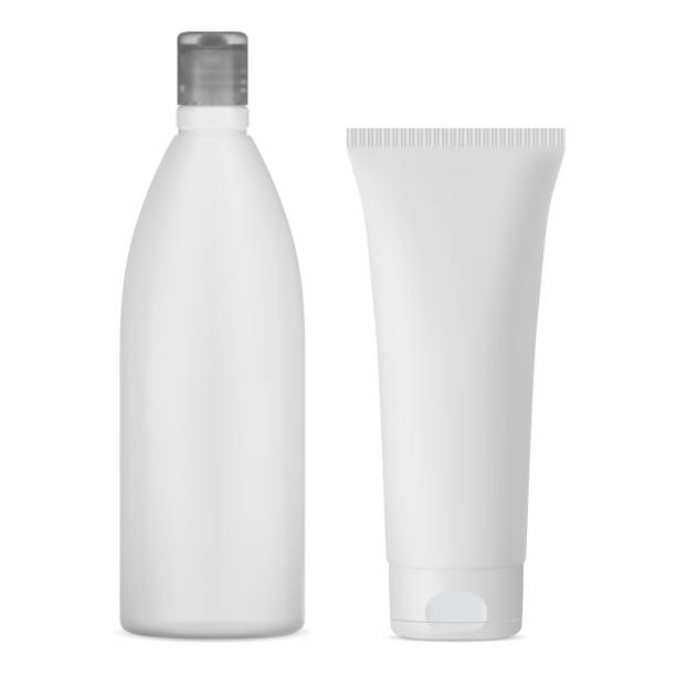 istock White shampoo bottle mockup. Cosmetic cream tube 1311022872