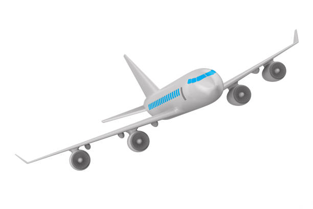 istock airplane on white background. Isolated 3D illustration 1311024176