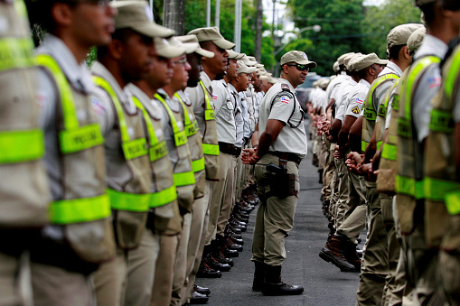 A police parade was held on the occasion of the Republic Day celebration. Pune, Maharashtra, India January, 26, 2023