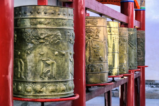 istock Prayer wheels in Qinghai Kumbum monastery. 1311031376