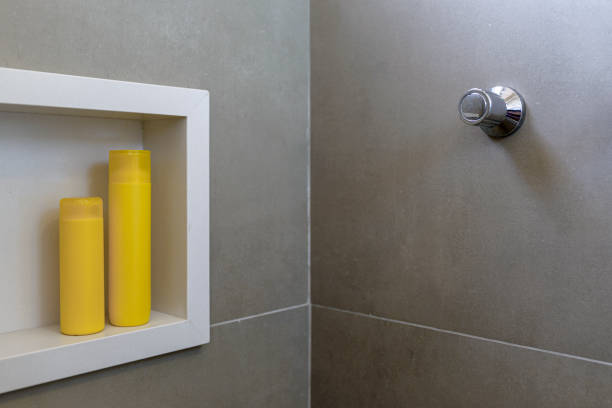 istock Bathroom niche with toiletries 1311033072
