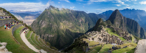 istock Amazing panoramic view of Machu Picchu ruins in Peru. 1311033227