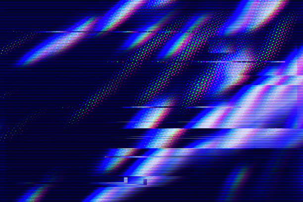 illustrazioni stock, clip art, cartoni animati e icone di tendenza di glitch intrecciato strutturato sfondo futuristico - ostacolo