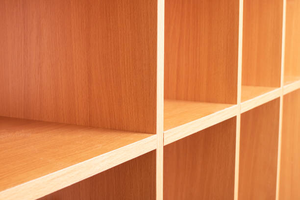 istock Wooden shelves in the sunlight close up 1311044502