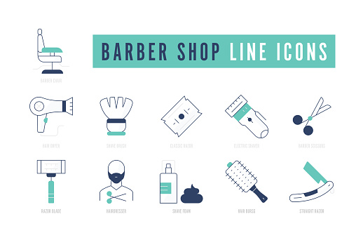 Barber Shop Icon Set