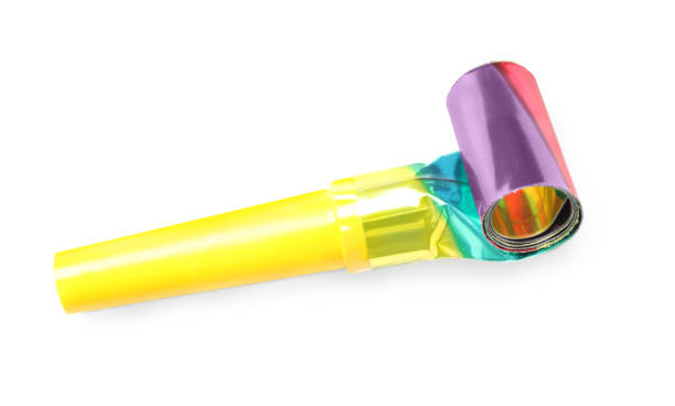 istock Party blower isolated on white. Clown's accessory 1311047767