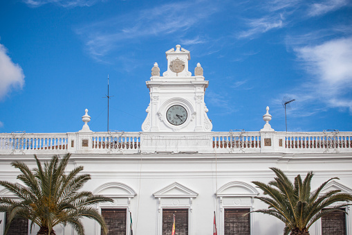 Llerena City Hall facade. Extremadura, Spain