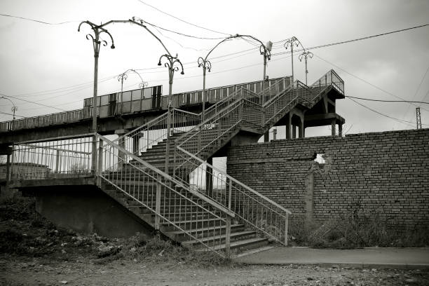 istock Old staircase over the raiway 1311056476