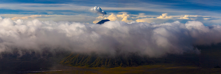 Early morning landscape of crater Bromo , Java island, Indonesia