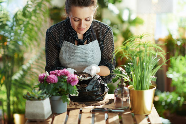 istock woman in rubber gloves in sunny day 1311062312