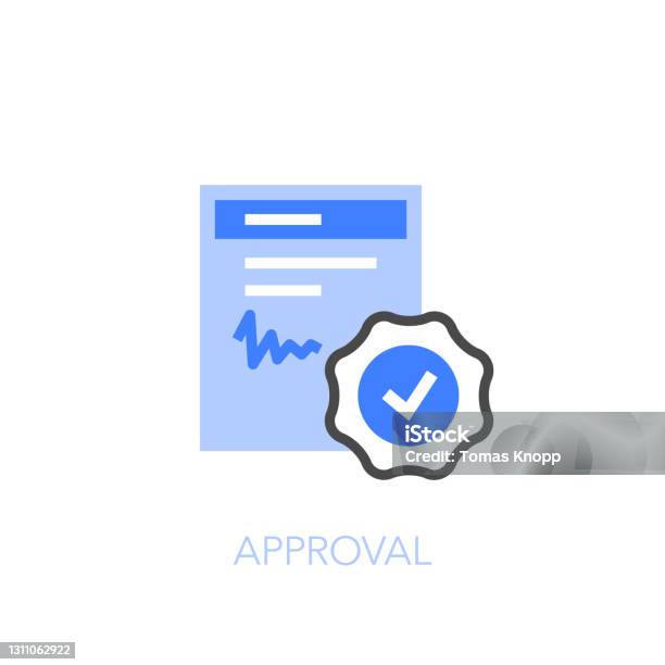 Approv Approval Symbol With A Signed Document And Check Mark Symbol Stock ...