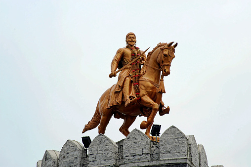 Shivaji Maharaj is Indian warrior king of 17th century on Akluj Fort at District Solapur State Maharashtra India