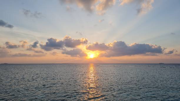 istock Sunset view in the Maldives 1311064241