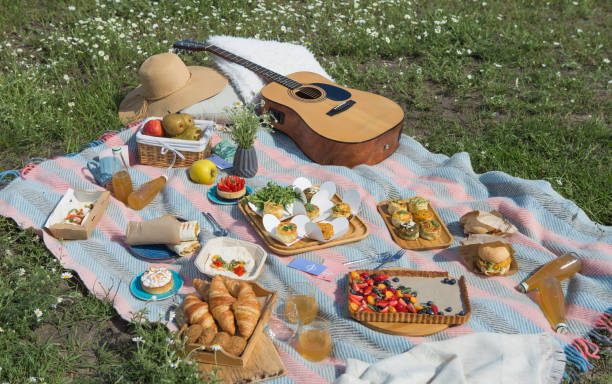 People in spring city park having picnic, riding bikes, running, playing guitar, taking photos, enjoying nature. Park scene with picnic tables, river with bridge picnic estético al aire libre con copas de vino bayas de pan y flores. personas en el parque de la ciudad de primavera teniendo picnic, montar en bicicleta, correr, tocar la guitarra, tomar fotos, disfrutar de la naturaleza. escena del parque con mesas de