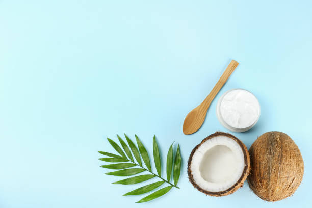 istock Top view shot of coconut based products. 1311067363