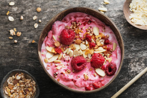 istock Granola with berries and yogurt in bowl 1311070204