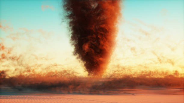 3d Illustration of a sand tornado