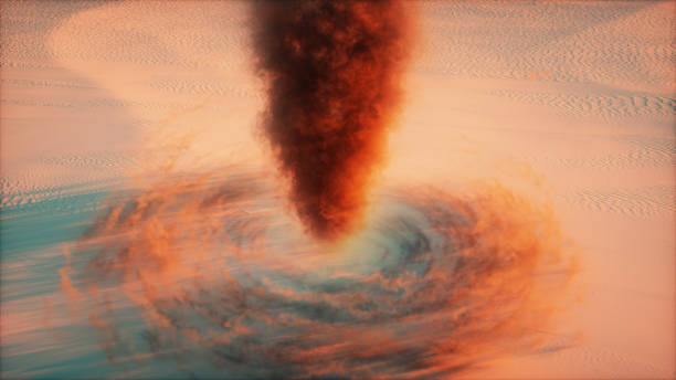 istock 3d Illustration of a sand tornado 1311070970