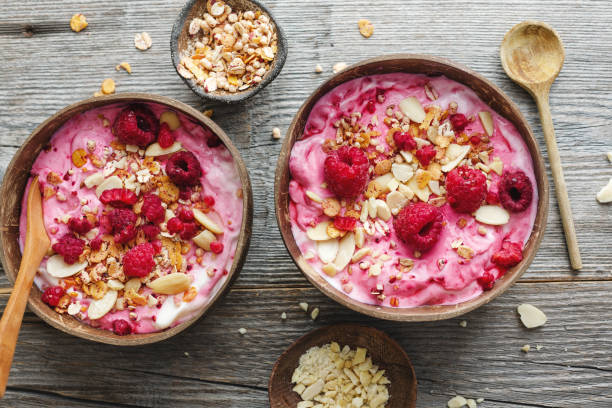 istock Granola with berries and yogurt in bowl 1311071339