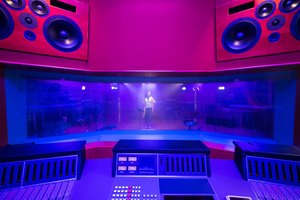 istock Interior view of recording studio with mixing desk 1311071888