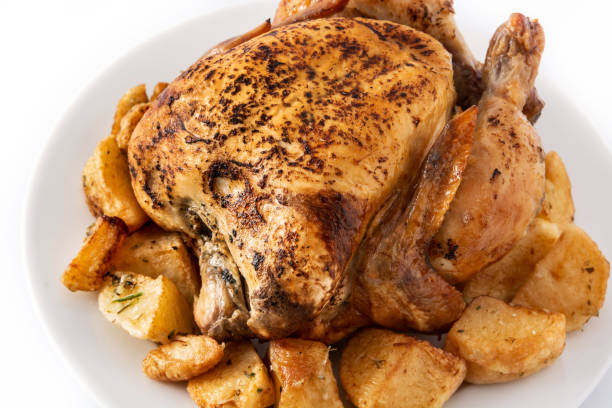 istock Homemade roasted chicken with potatoes 1311072538