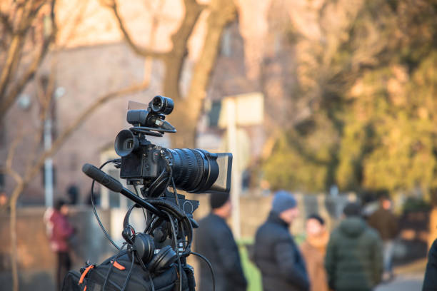 istock Video camera in street 1311078344