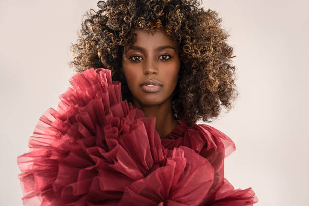 Beauty portrait of afro woman . Girl looking at camera. Beauty portrait of afro woman . Girl looking at camera. Elegant style. Curly hair. Brown eyes. Glamour makeup. Closeup photo. fashion lifestyle stock pictures, royalty-free photos & images