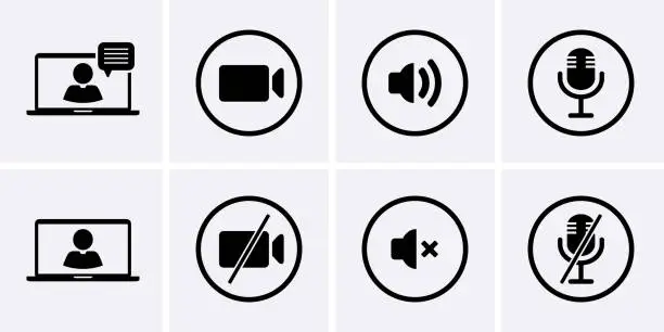 Vector illustration of Conference Icons set.